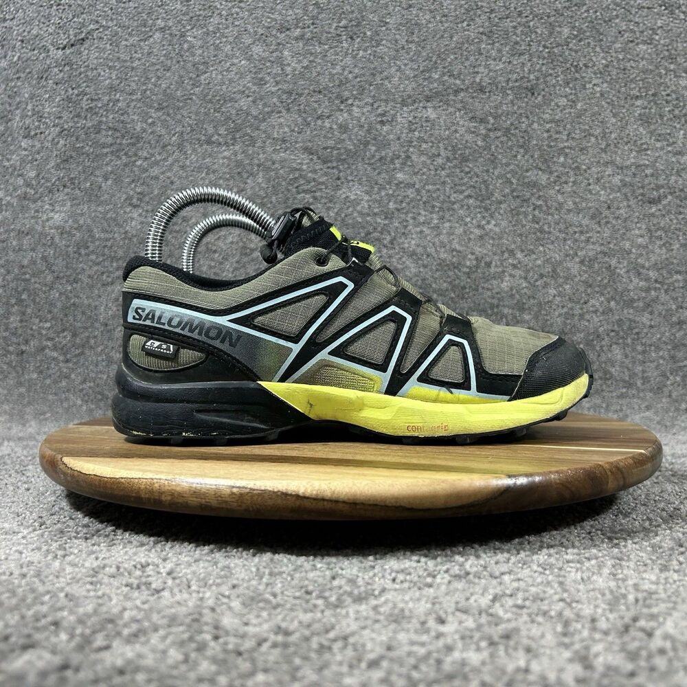 Salomon Speedcross CS Kids Size 5 Green Waterproof Trail Running Shoes Used